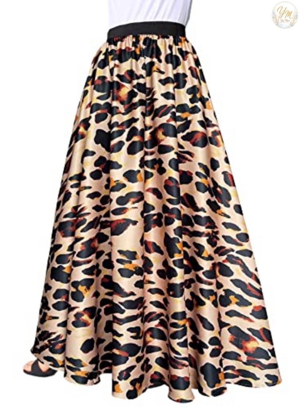 Women Chiffon Floor Length Maxi Skirt Elastic Waist Beach Casual